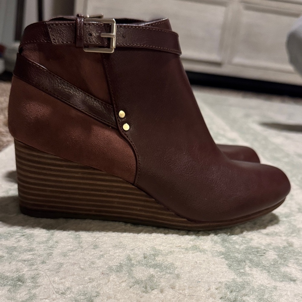 Dr. Scholl's Dark Brown Wedge Booties